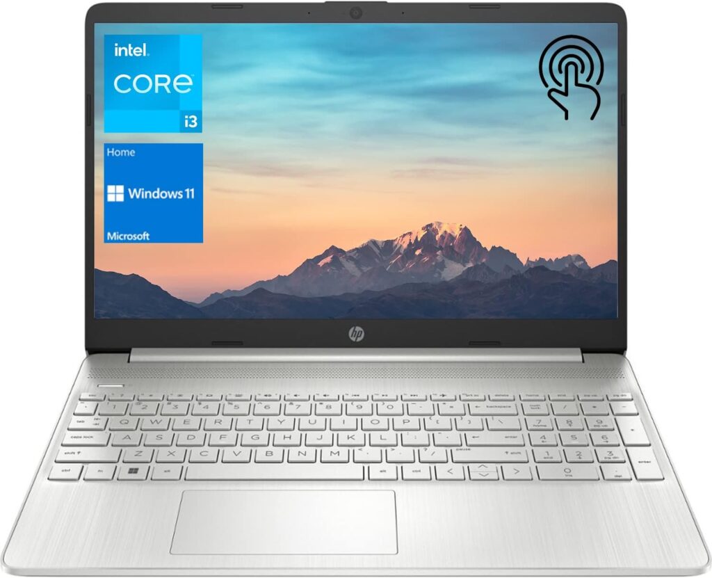 HP Notebook Laptop, 15.6 HD Touchscreen, Intel Core i3-1115G4 Processor, 32GB RAM, 1TB PCIe SSD, Webcam, Type-C, HDMI, SD Card Reader, Wi-Fi, Windows 11 Home, Silver